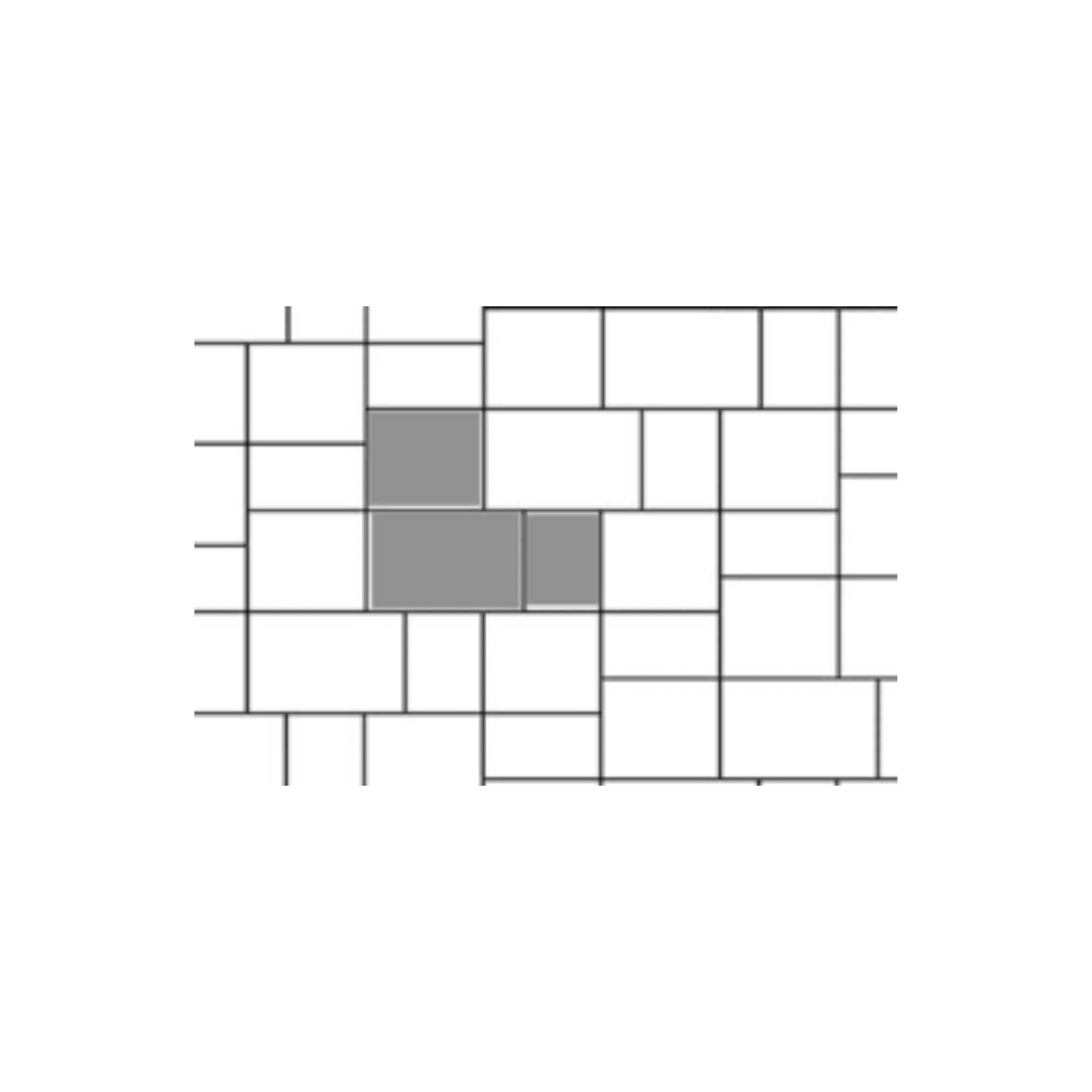 MegaTrio Random pattern paver installation pattern diagram