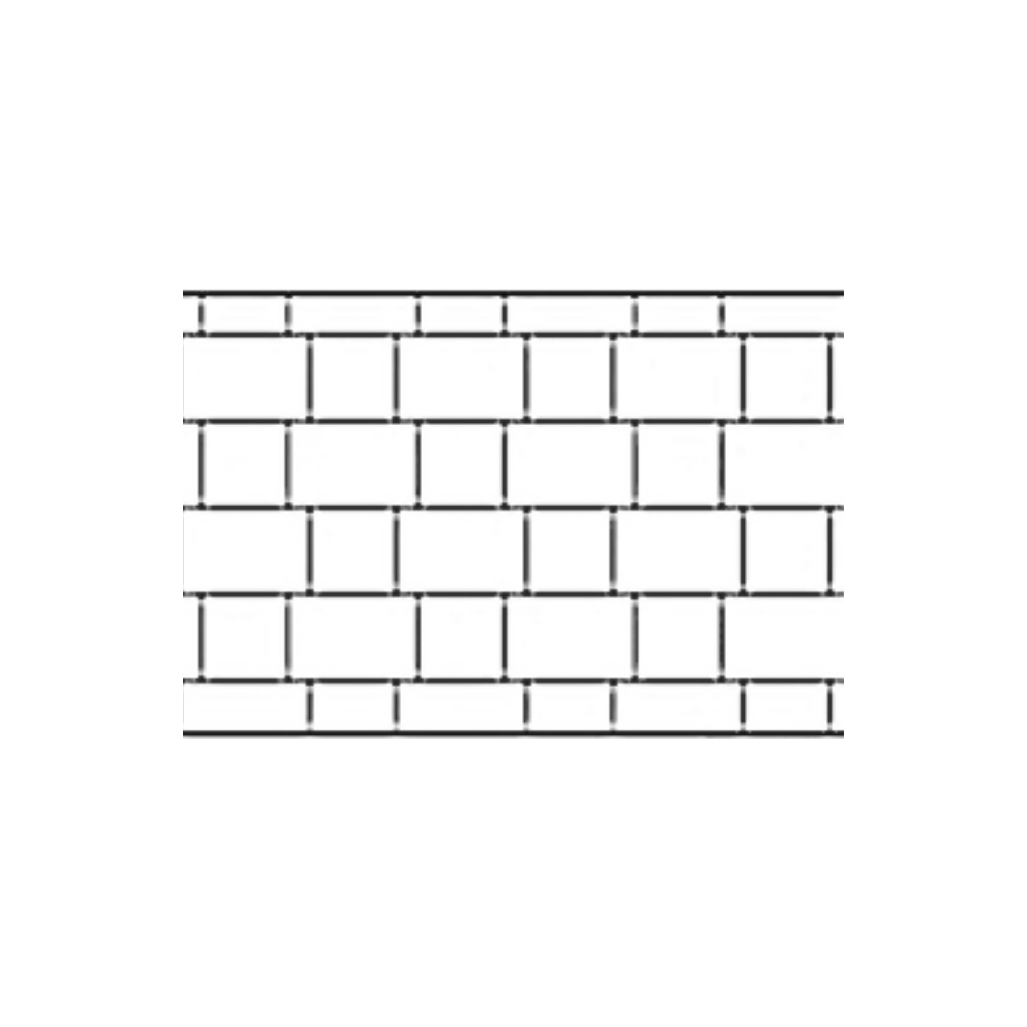 Running Bond Staggered, offset lay paver installation pattern diagram