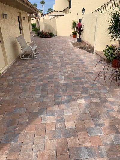 Bastos Pavers courtyard patio project
